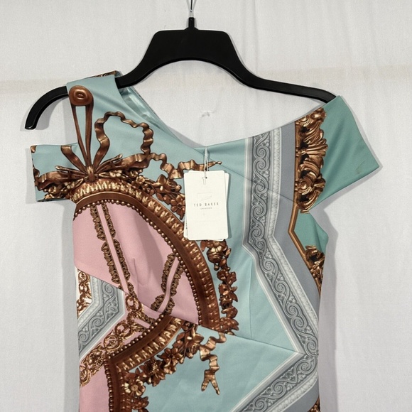 NWT $316 Ted Baker London [ 1 in TB‎ ] Versailles Print Body-Con Dress - Picture 7 of 16